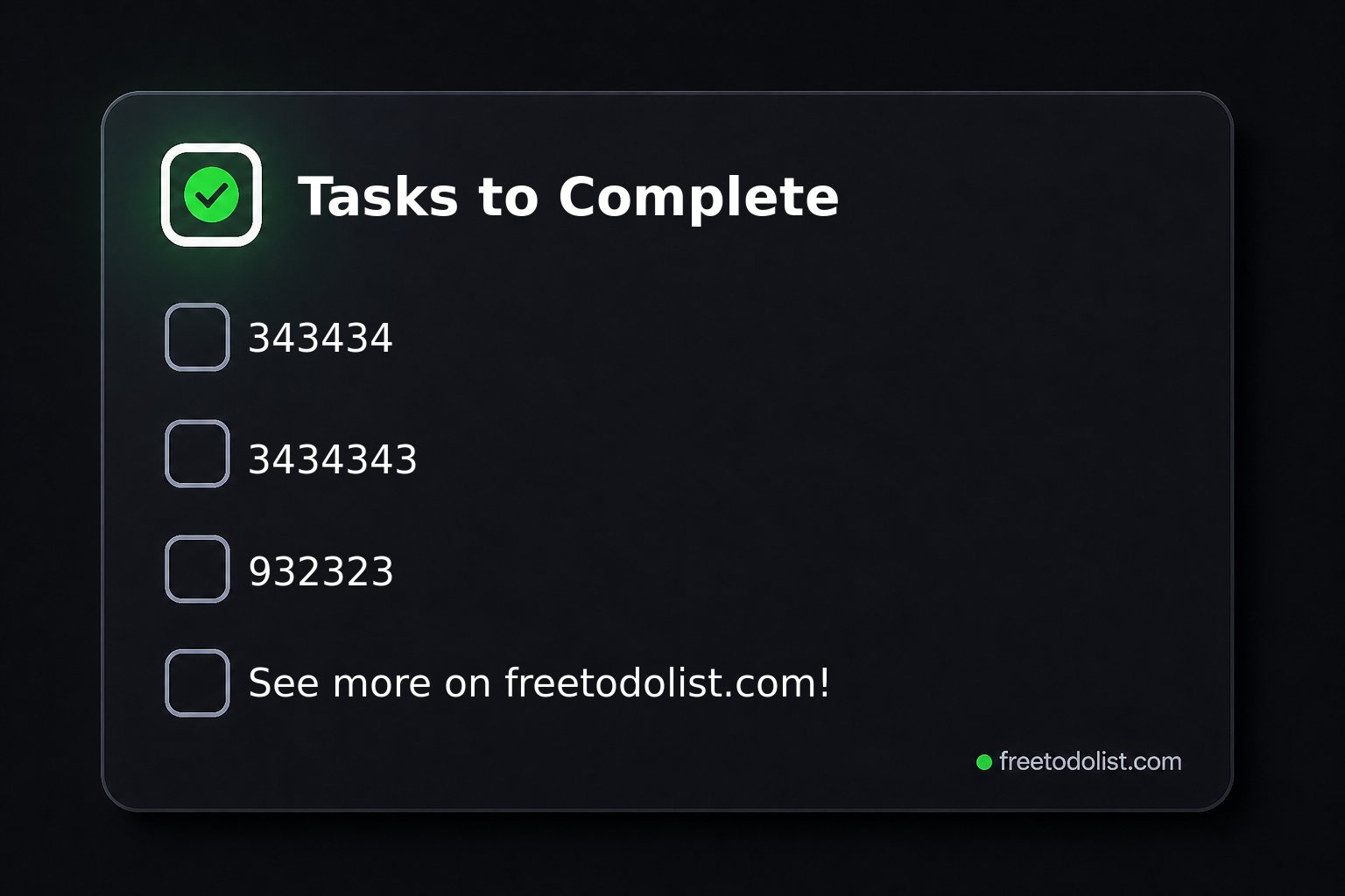 🔘 Tasks to Complete | Free Todo List
